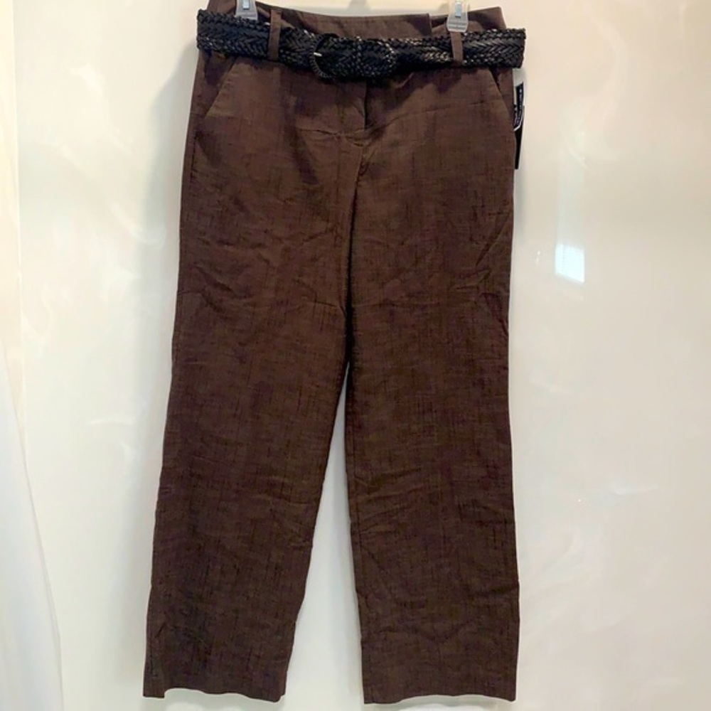 Brown Belted Trouser Pants